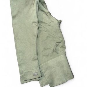 SET Active Sage Green Seamless Leggings with Tonal Logo